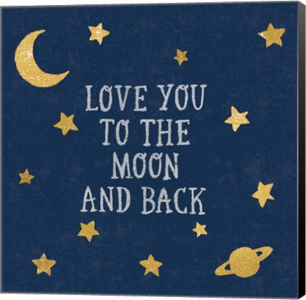 Framed Love You To The Moon and Back Print