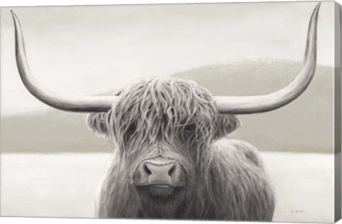 Framed Highland Cow Neutral Print