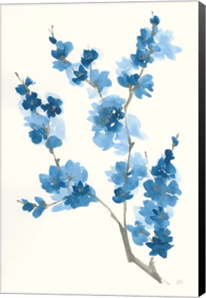 Framed Blue Branch IV Print