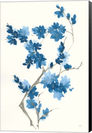 Framed Blue Branch III Print