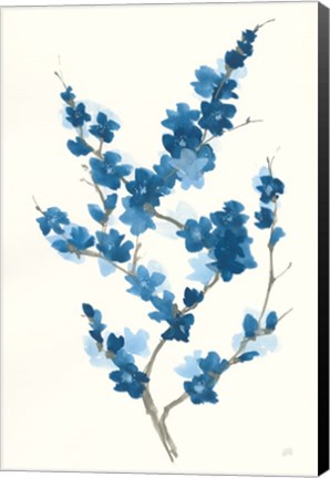 Framed Blue Branch II Print