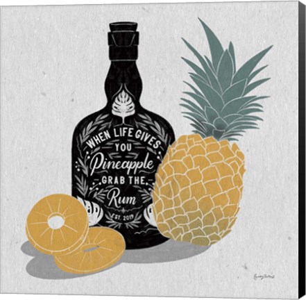 Framed Fruity Spirits Rum Print