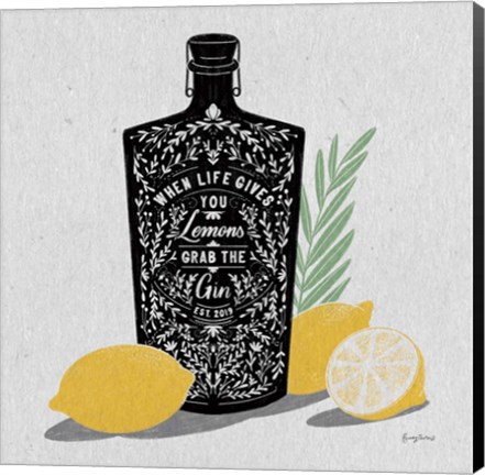 Framed Fruity Spirits Gin Print