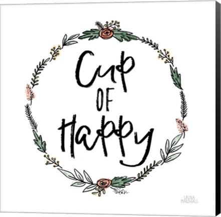 Framed Cup of Happy Print