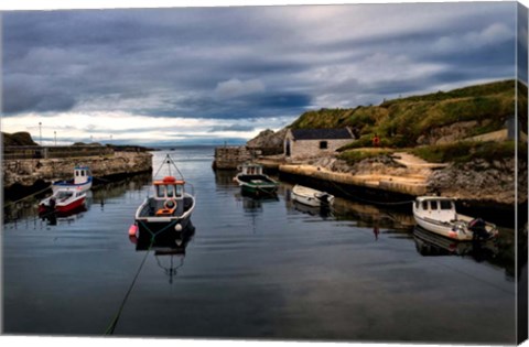 Framed Fishing Harbor Print