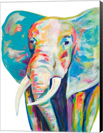 Framed Colorful Elephant Print