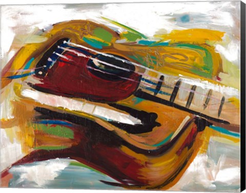 Framed Colorful Guitar Print