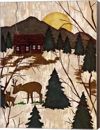 Framed Cabin in the Woods II Print