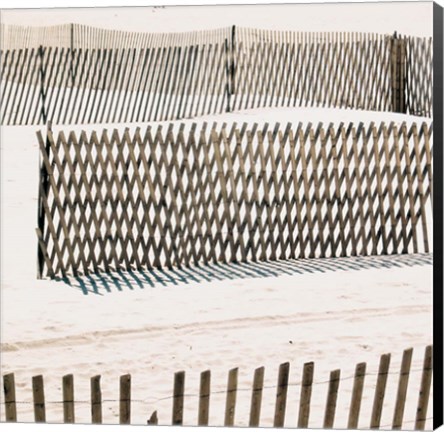 Framed Beach Fence II Print