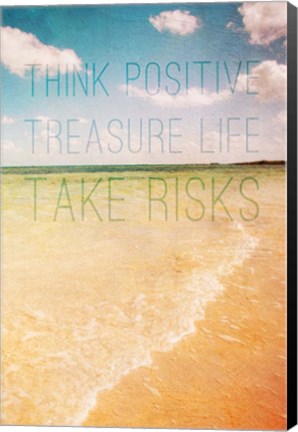 Framed Think Positive Print