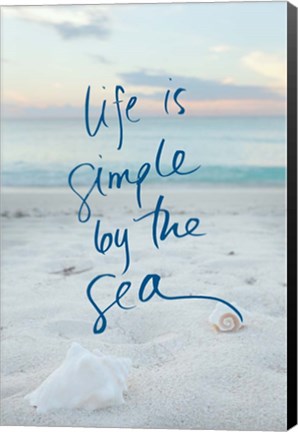 Framed Life is Simple by the Sea Print