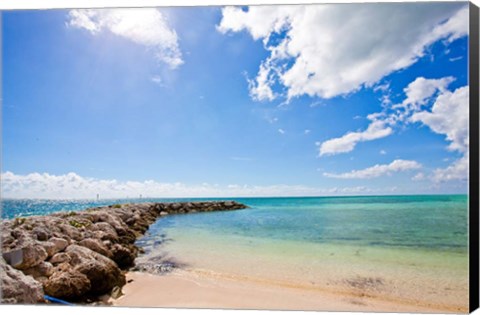 Framed Rock Pier Print