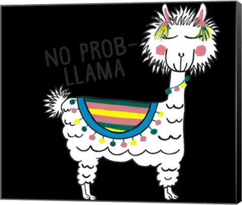 Framed No Prob-Llama Print