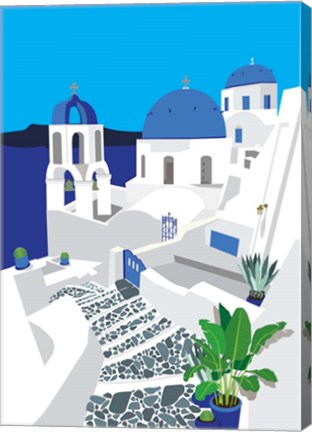 Framed Santorini Print