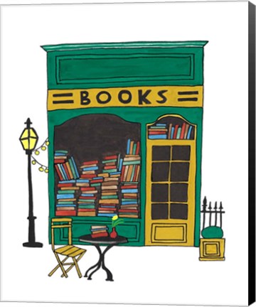 Framed Book Shop Print