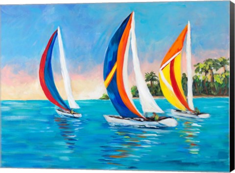 Framed Morning Sails I Print