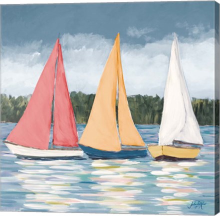 Framed Soft Pastel Sails Print