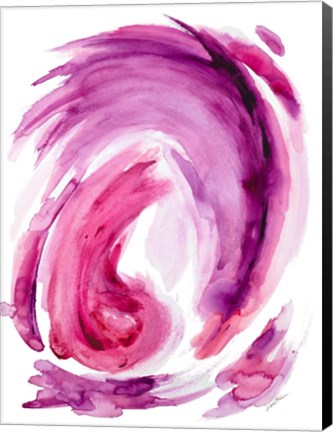 Framed Pink Swirl I Print