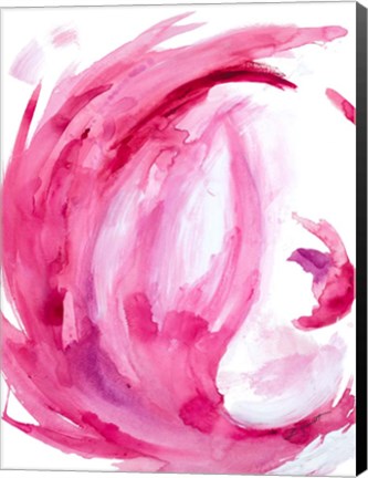 Framed Pink Swirl II Print