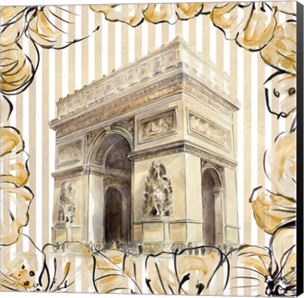 Framed Golden Paris II Print