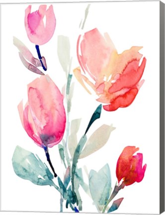 Framed Happy Tulips II Print