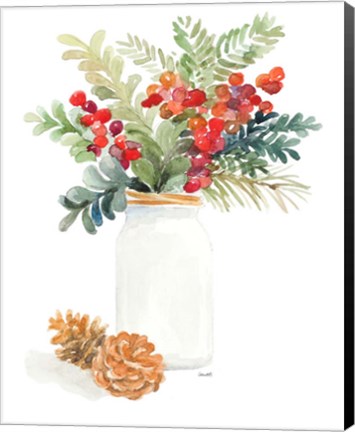 Framed Mason Jar of Christmas Print