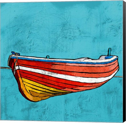 Framed Little Red Rowboat Print