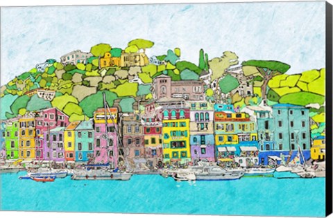 Framed Coastal City Print