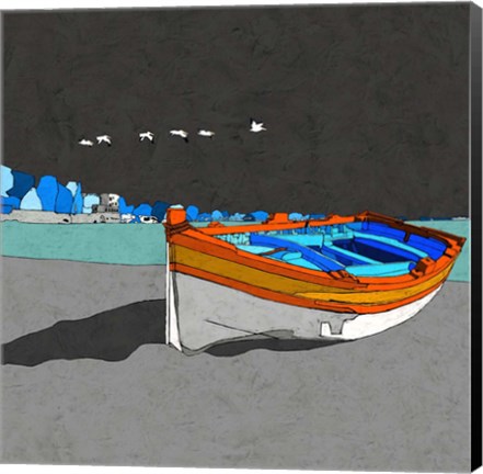 Framed Boat Ride along the Coast II Print
