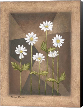 Framed White Daisies Print