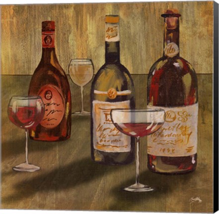 Framed Bottle of Wine II Print