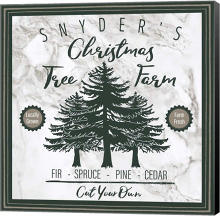 Framed Taupe Christmas Sign I Print