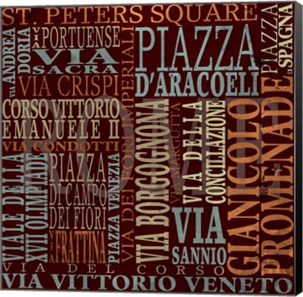 Framed Streets of Rome Print