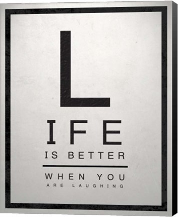 Framed Inspirational Eye Chart II Print