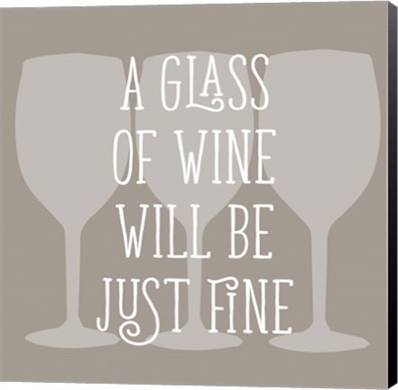 Framed Glass of Wine Print