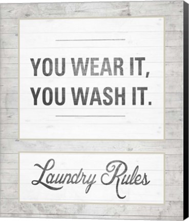 Framed Laundry Rules Print