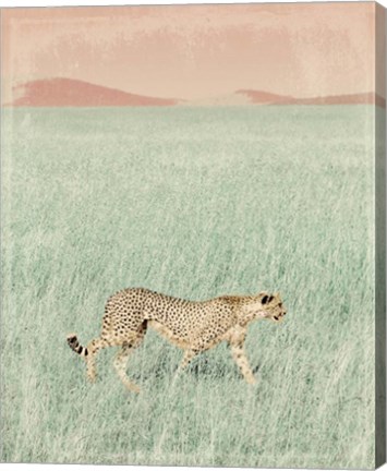 Framed Cheetah in the Wild Print