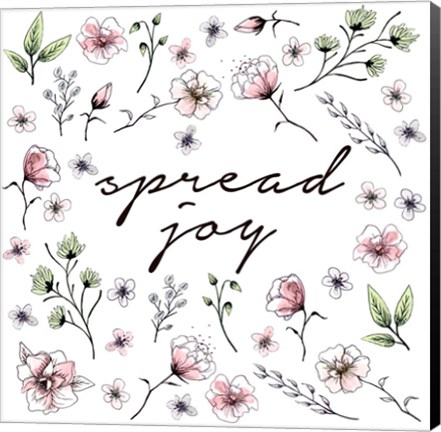 Framed Spread Joy Floral Print