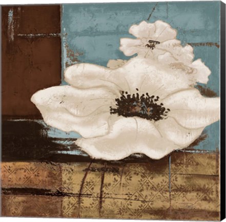Framed White Poppies II Print