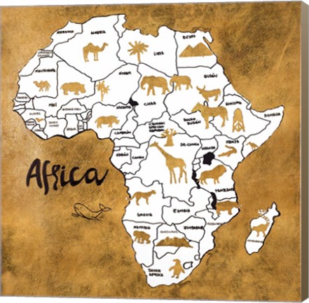 Framed Africa Map Print