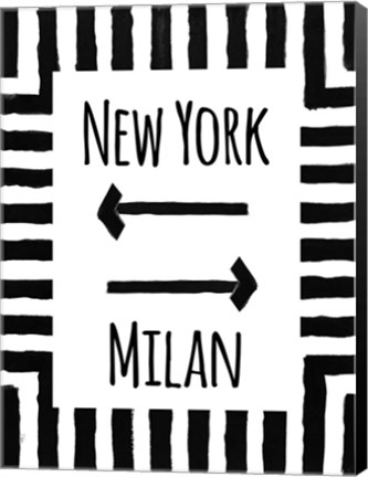 Framed NY or Milan Print