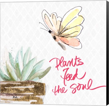 Framed Plants Feed the Soul Print
