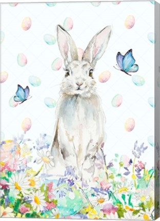 Framed Tall Easter Bunny Print