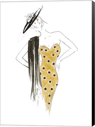 Framed Fashion Sketch III Print
