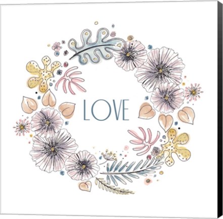 Framed Nature Love Wreath Print