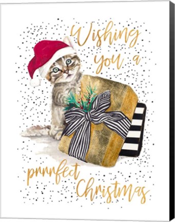 Framed Wishing You A Prrrfect Christmas Print