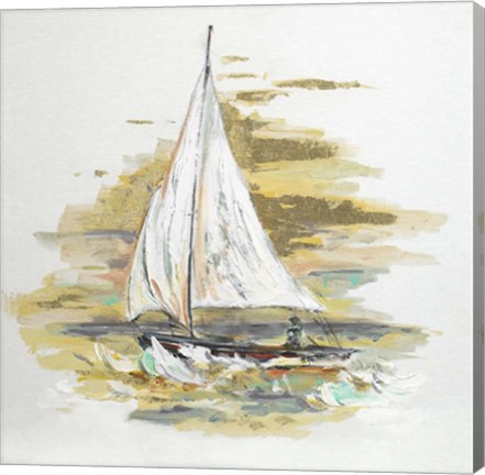 Framed Sailing at Sunset I Print