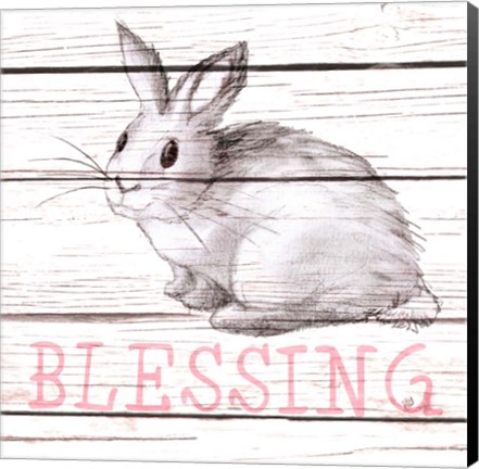 Framed Rabbit Blessing Print