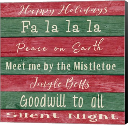 Framed Holiday Chants I Print