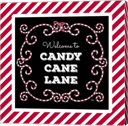 Framed Welcome to Candy Cane Lane Print